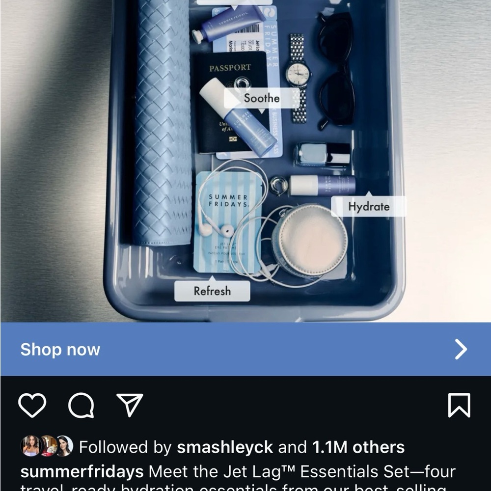 SOLD!!! Summer Fridays Jet Lag Essentials Set